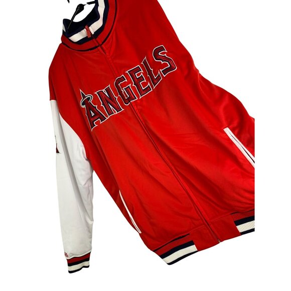 MLB Los Angeles Angels Stitches Zip Jacket Large Polyester RJ10197 Mens New - Picture 1 of 10